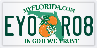 FL license plate EYOR08