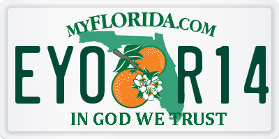 FL license plate EYOR14