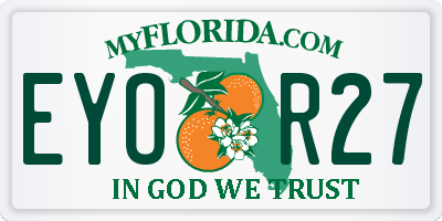 FL license plate EYOR27