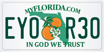 FL license plate EYOR30