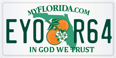 FL license plate EYOR64