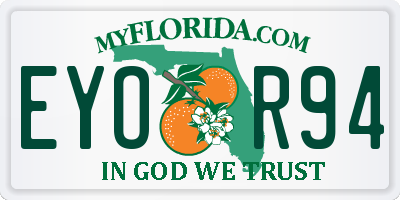 FL license plate EYOR94