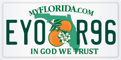 FL license plate EYOR96