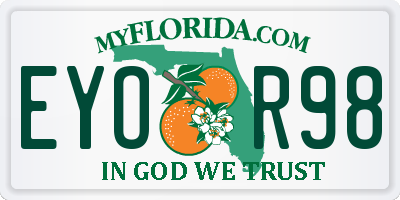 FL license plate EYOR98
