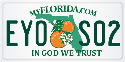 FL license plate EYOS02