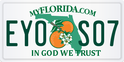 FL license plate EYOS07