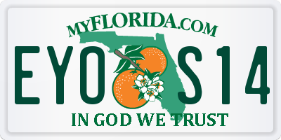 FL license plate EYOS14