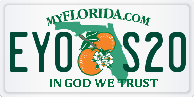FL license plate EYOS20