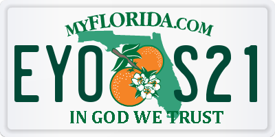 FL license plate EYOS21