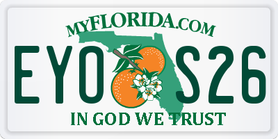 FL license plate EYOS26