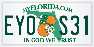 FL license plate EYOS31