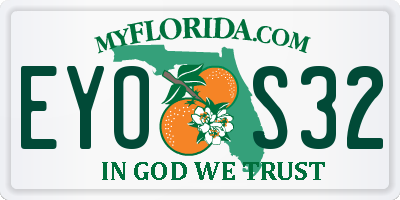 FL license plate EYOS32