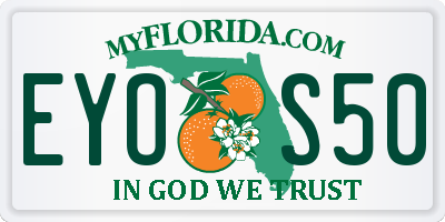 FL license plate EYOS50