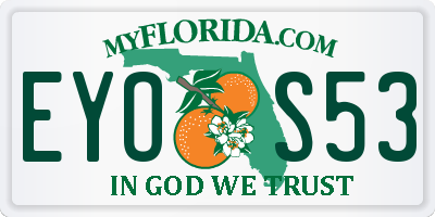 FL license plate EYOS53