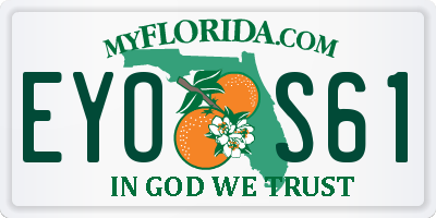 FL license plate EYOS61