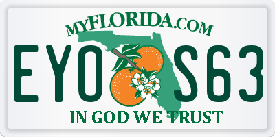 FL license plate EYOS63