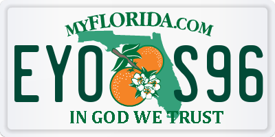 FL license plate EYOS96