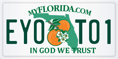 FL license plate EYOT01