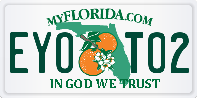 FL license plate EYOT02