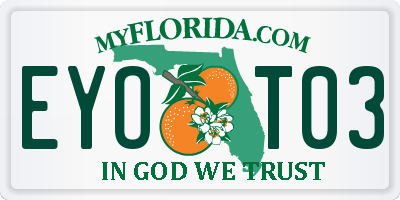 FL license plate EYOT03
