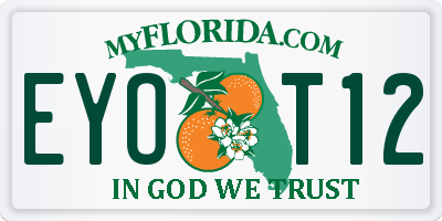 FL license plate EYOT12