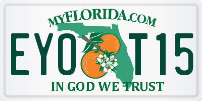 FL license plate EYOT15