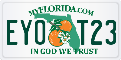 FL license plate EYOT23