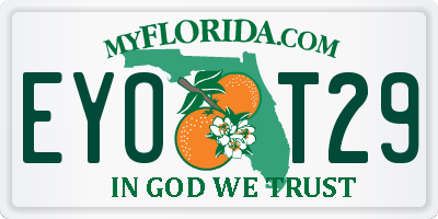 FL license plate EYOT29