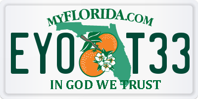 FL license plate EYOT33