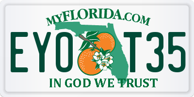 FL license plate EYOT35