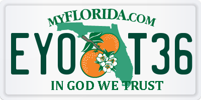 FL license plate EYOT36