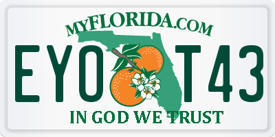 FL license plate EYOT43