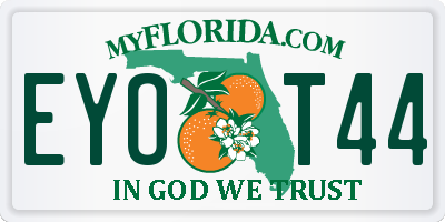 FL license plate EYOT44