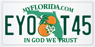 FL license plate EYOT45