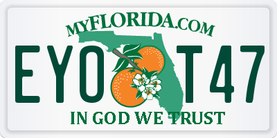 FL license plate EYOT47