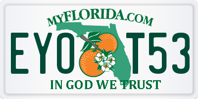 FL license plate EYOT53