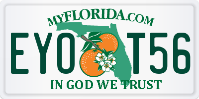 FL license plate EYOT56