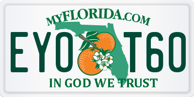 FL license plate EYOT60
