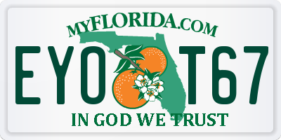 FL license plate EYOT67