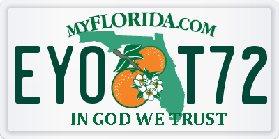 FL license plate EYOT72