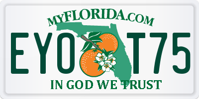 FL license plate EYOT75
