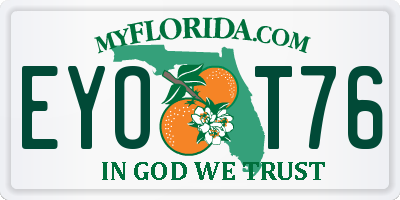 FL license plate EYOT76