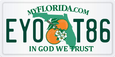 FL license plate EYOT86