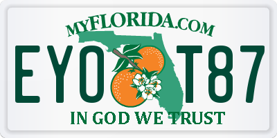 FL license plate EYOT87