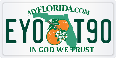 FL license plate EYOT90