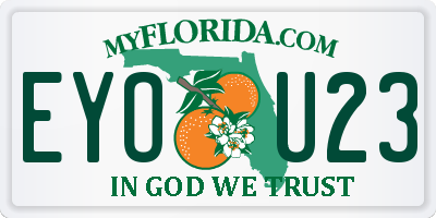FL license plate EYOU23