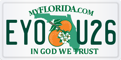 FL license plate EYOU26