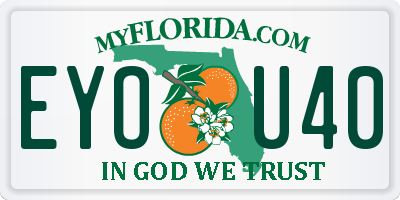 FL license plate EYOU40