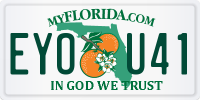 FL license plate EYOU41