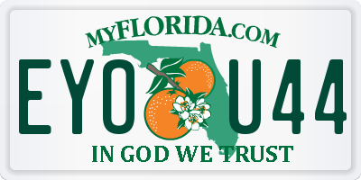 FL license plate EYOU44